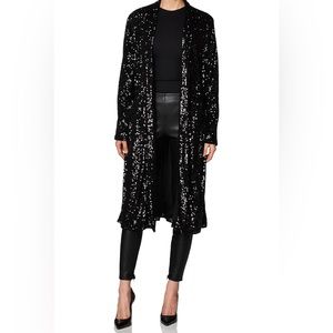 BB Dakota Showstopper Black Sequin Duster- Medium